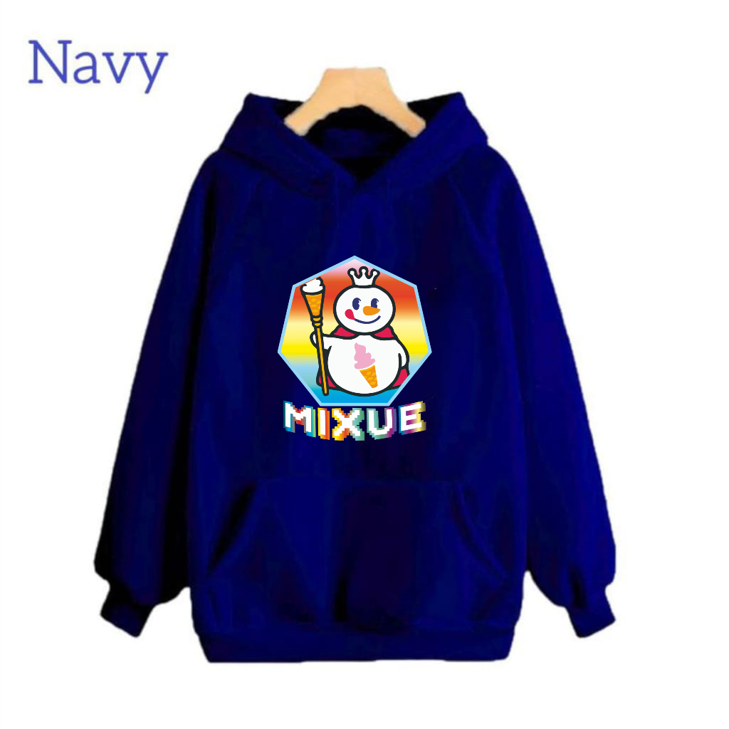 Sweater Hoodie Anak Cewek Cowok Mixue Pelangi