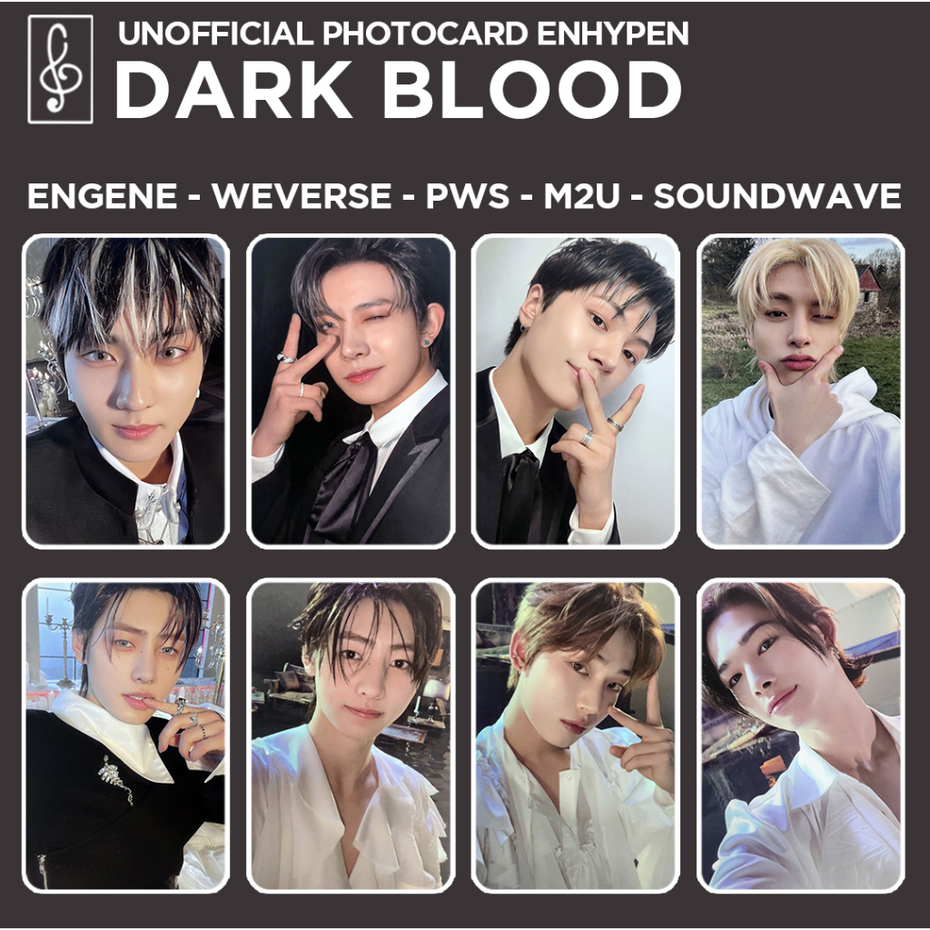 [REPLIKA EN-] PHOTOCARD DARK BLOOD ENGENE WEVERSE PWS M2U SWAVE UNOFFICIAL