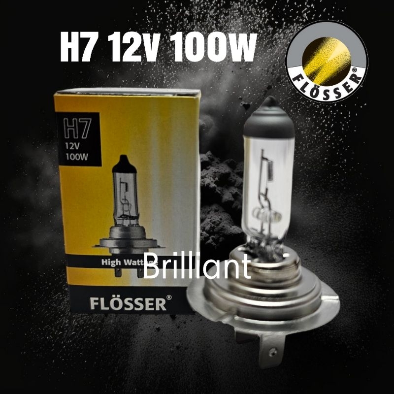 Lampu Mobil Bohlam Halogen - H7 12v / 24v - FLOSSER Original