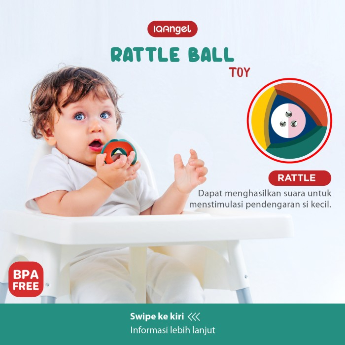 Mainan anak IQ Angel Rattle Ball Toy IQ0142