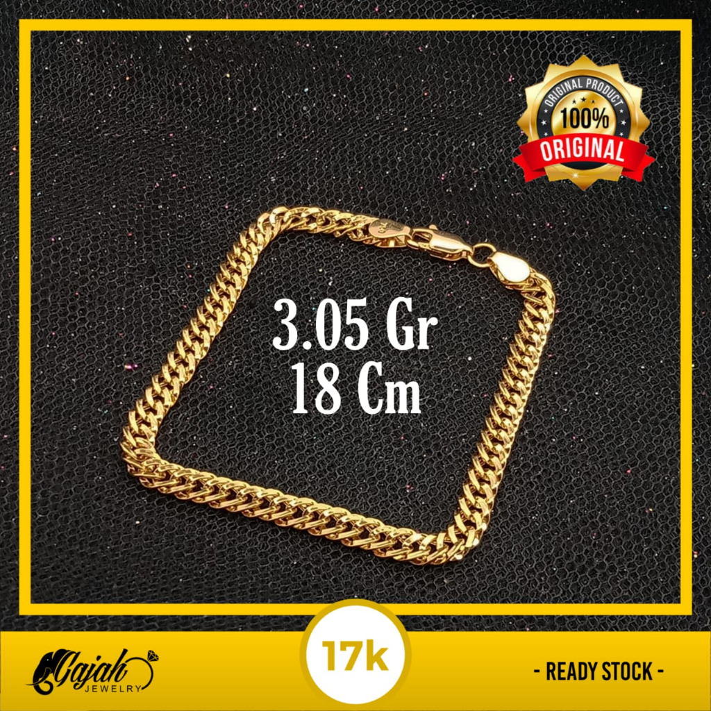 Gelang Emas 17K - 3.2 Gr Kadar 750 - 5332