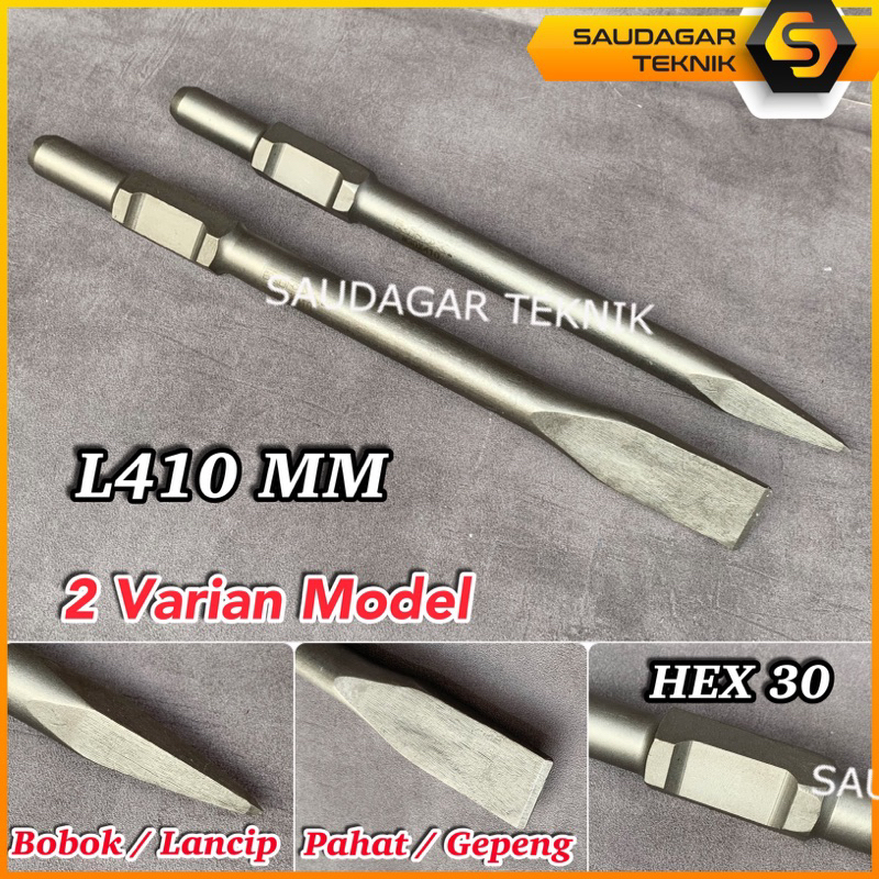 Hex 30 Mata Bobok Tembok Jalan Beton Pahat jack Hammer Hex30 Hexagon 30 Chisel