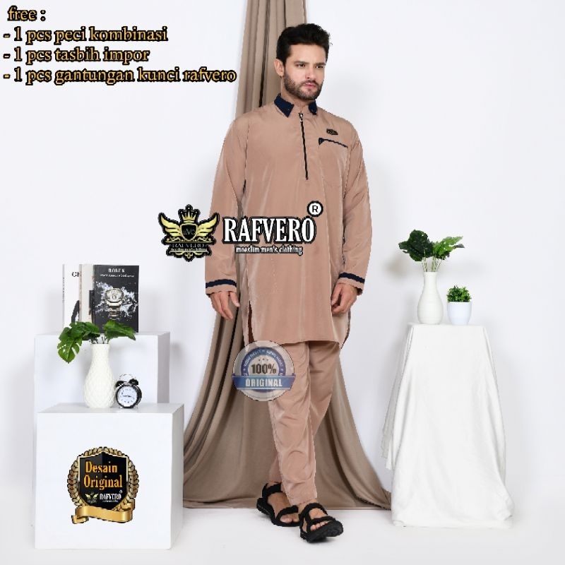 Setelan Baju Koko Pria Al Khan ORIGINAL RAFVERO - Baju Muslim Pria