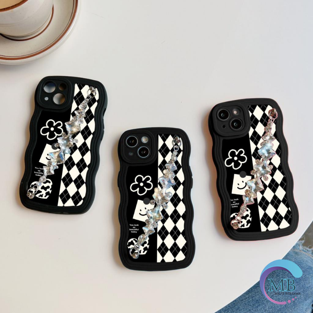 GC34 GC43 CASE CASING SOFTCASE SILIKON WAVY WAVE CARACTER RANTAI DIAMOND GRIP FOR XIAOMI REDMI NOTE 4 4X 5A 5A PRIME 5 5 7 7PRO MB8138