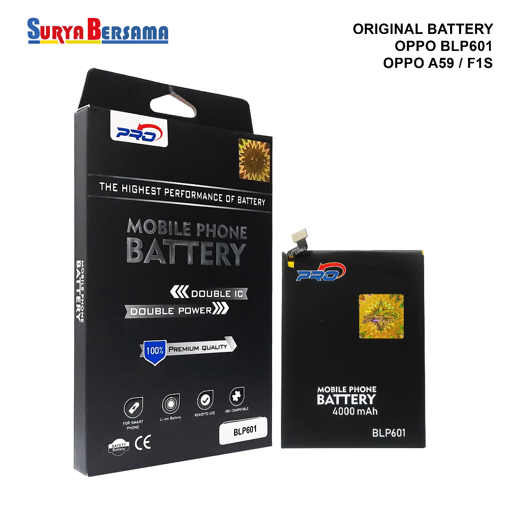 BATERAI PRO BATERAI ORIGINAL OPPO F1S / A59 OPPO BLP601