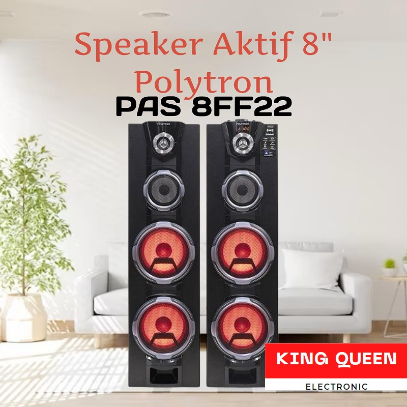 Speaker Aktif 8" Polytron PAS 8FF22 (Bluetooth, New Look)