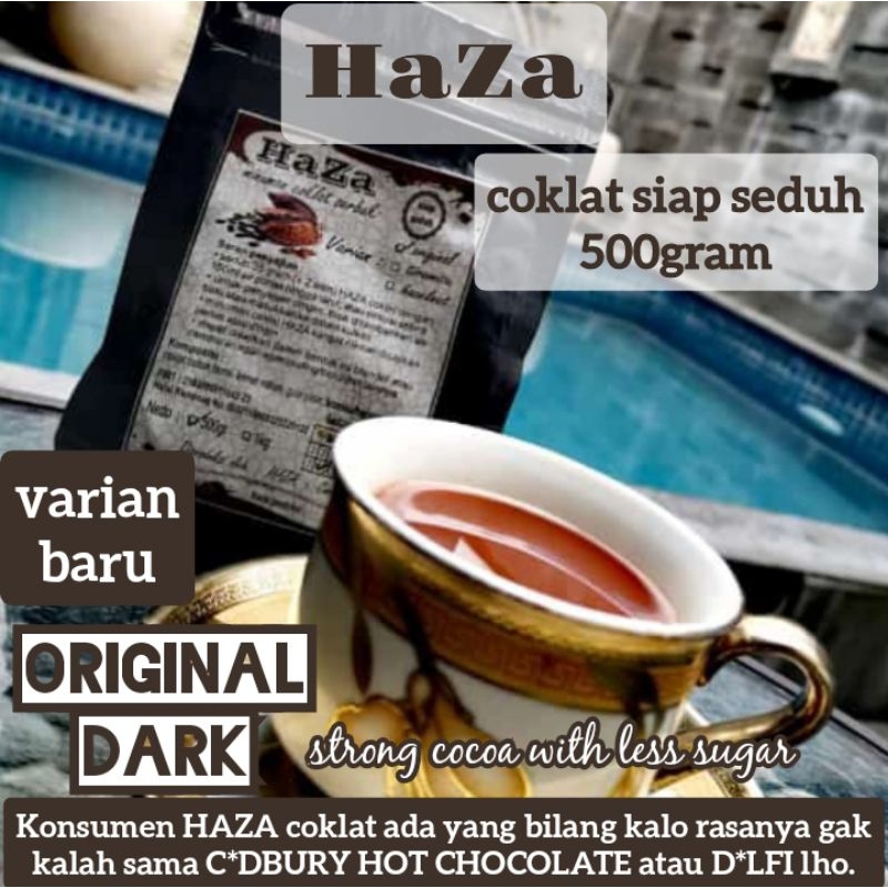 

HAZA coklat original dark siap seduh 500gram