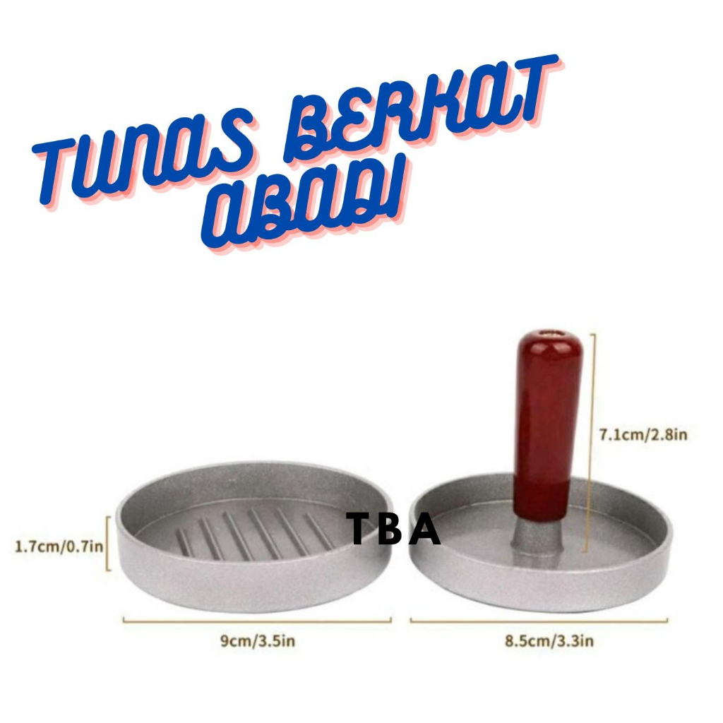 Cetakan Press Daging Hamburger Maker Burger Meat Patty Aluminium