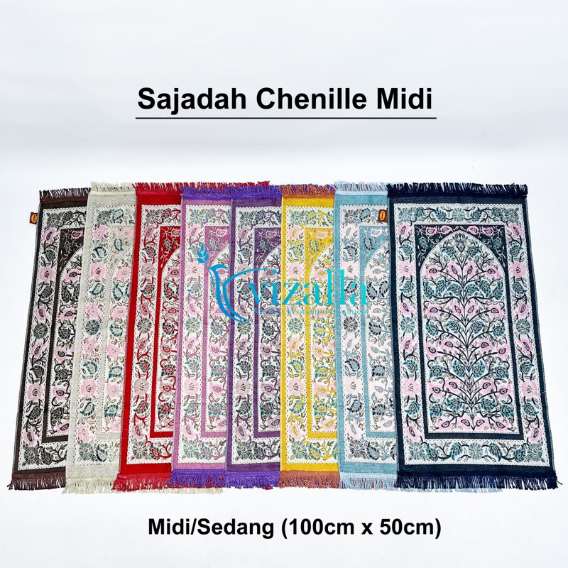 Sajadah Chenille Arbain Midi/ 100*50 Sajadah Rajut Tambang/ Grosir Sajadah