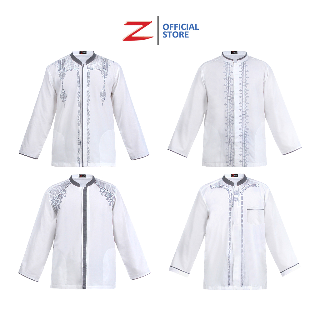 Zeintin - Baju Koko Kurta Dewasa Lengan Pendek &amp; Panjang Baju Muslim Baju Koko Terbaru Pria Bahan Cotton AT