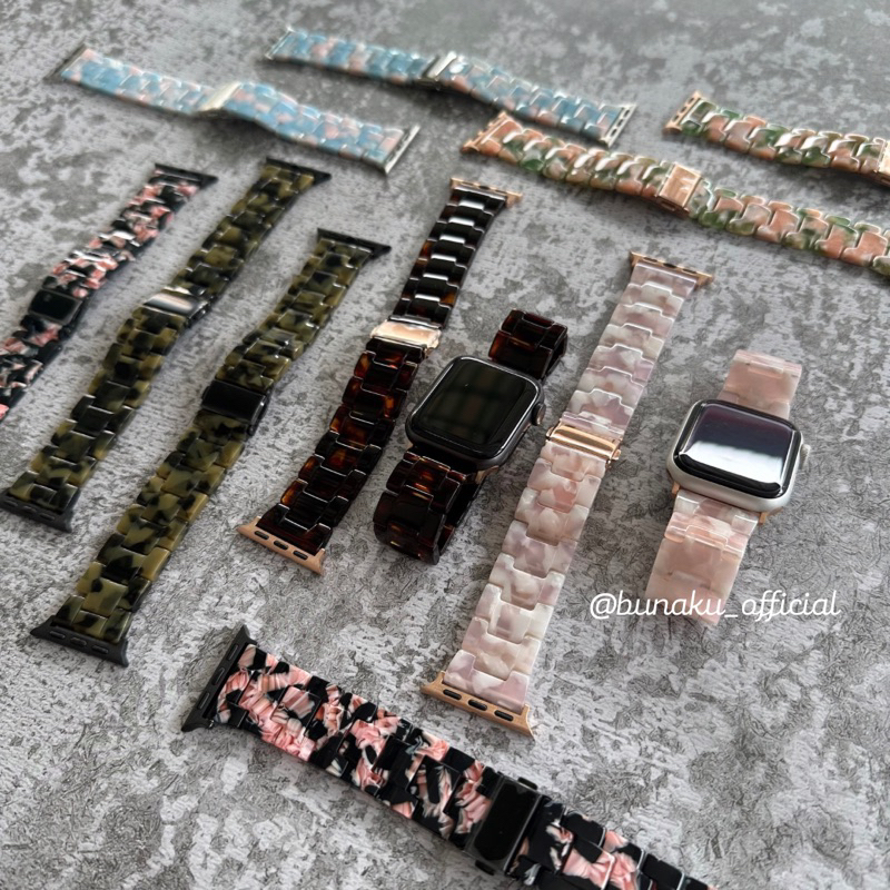 Strap Ceramic Resin Marble Luxury Applewatch iWatch Series 8 7 6 5 4 3 2 1 SE 41mm 45mm 40mm 44mm 38mm 42mm 49mm Ultra