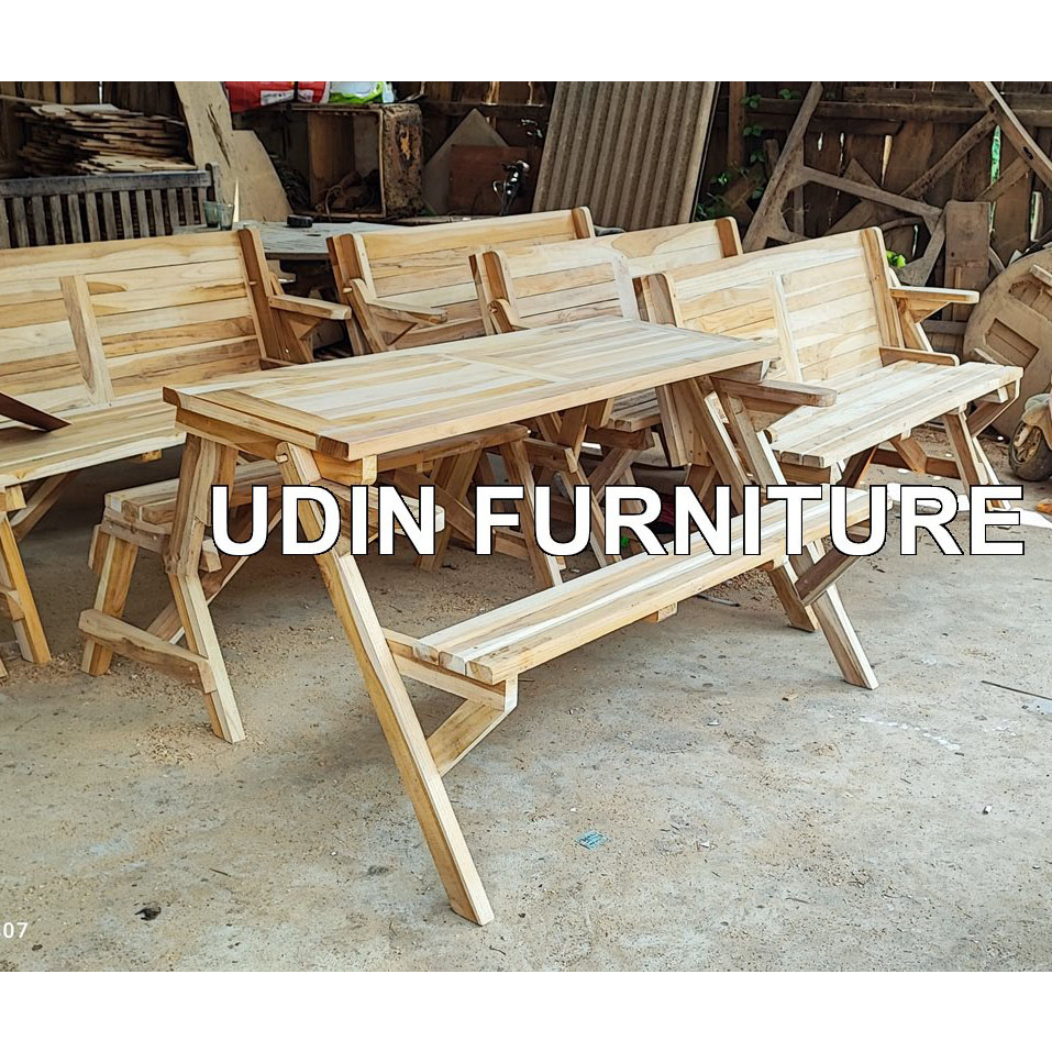 Bangku Bakso Café Magic Jati Mentahan Furniture Jepara