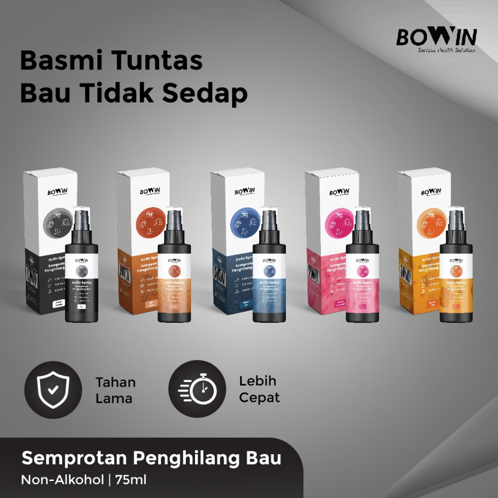 Bowin Activ Spray - Parfum Helm Motor/ Penghilang Bau Jaket &amp;Sepatu