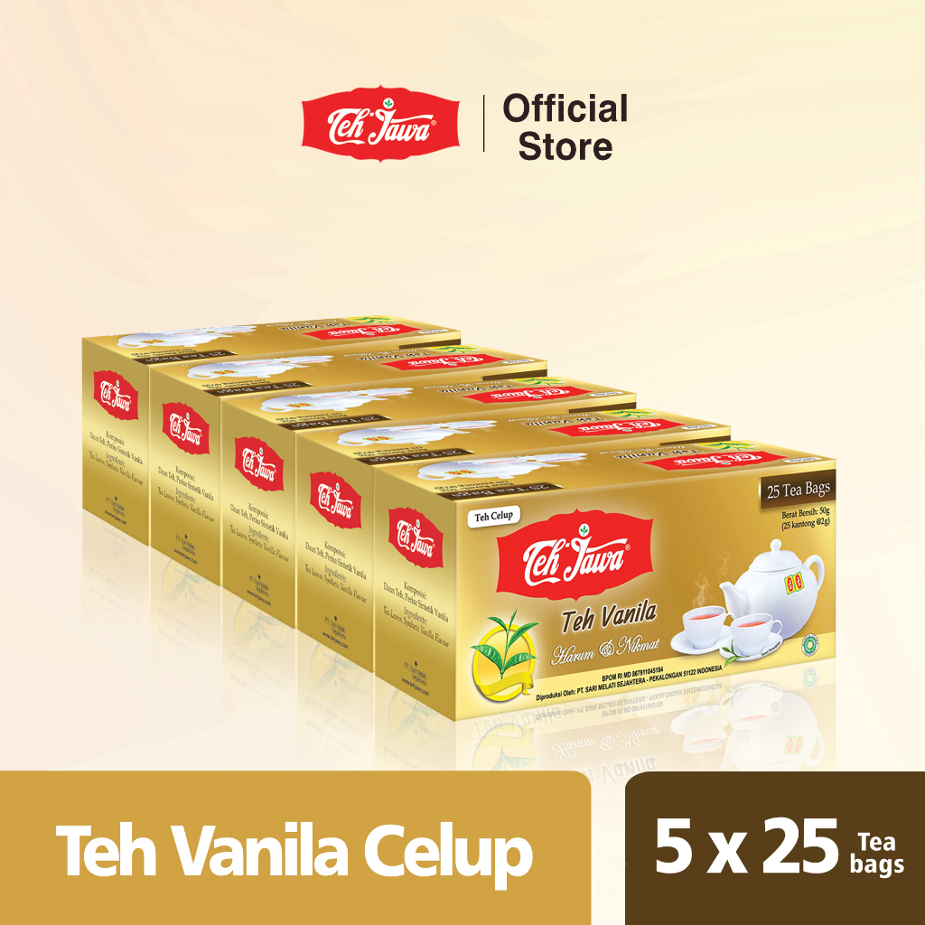 

Teh Jawa BKS Vanila Tea Celup isi 25 per Pack (isi 5 Pcs)