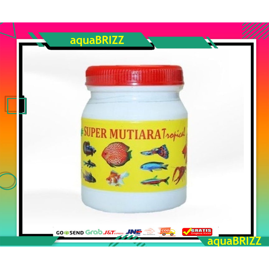 MUTIARA tropical 100gr Makanan pakan Ikan Pelet Ikan Cupang kecil Guppy murah