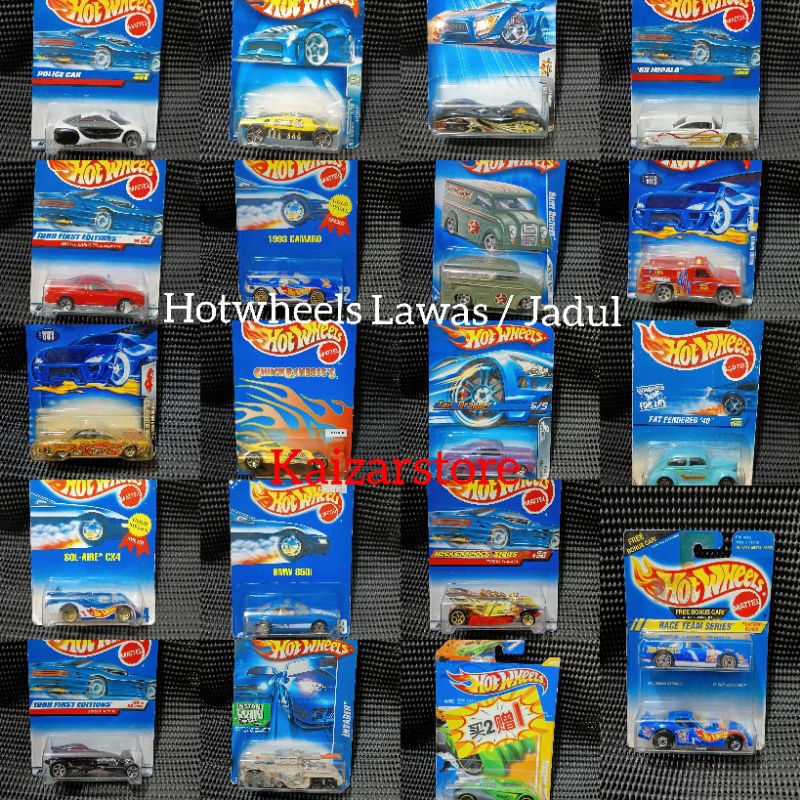 Mobil Hot Wheels Jadul Lawas Card Blue Collector Sol Aire Tail Dragger impala Blister Biru Lama Volk