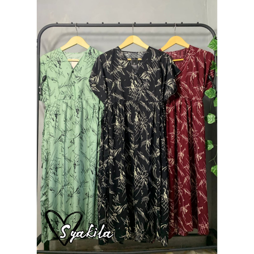 Daster Kimono Panjang 3/4 || Daster Kimono Motif || Dress Kimono jumbo|| Daster ||