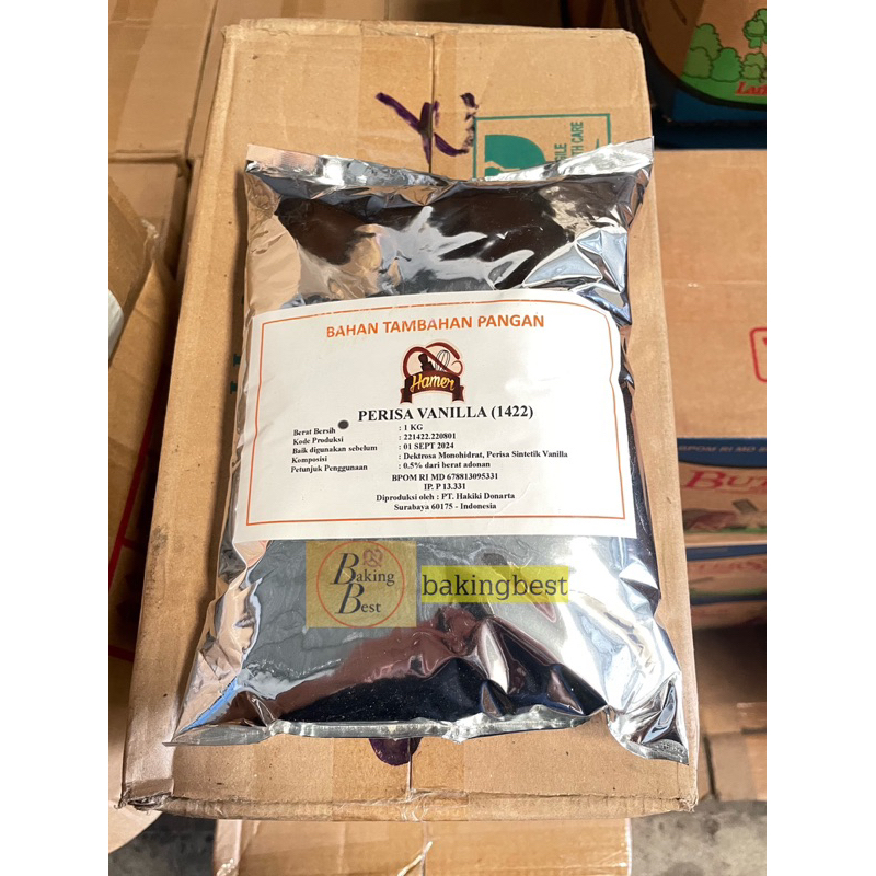 

Perisa Vanilla / Hamer Vanili 1 kg Bubuk (1422) Kualitas Super Premium Halal