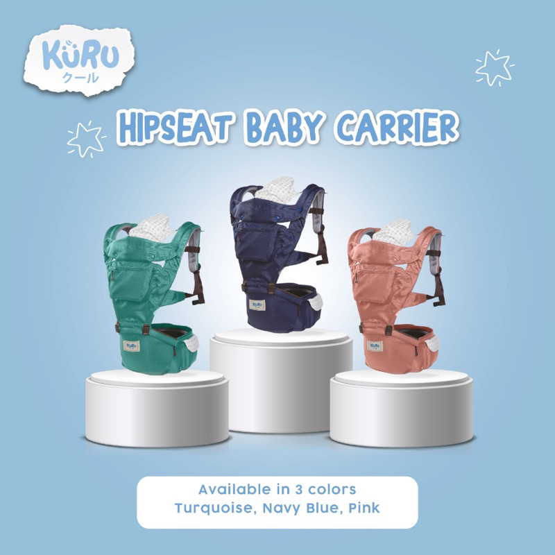 Kuru Hipseat Baby Premium Baby Carrier Gendongan Bayi Hip Seat Ergonomis Traveling