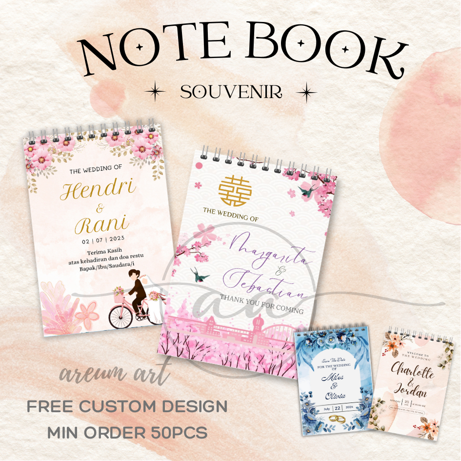 

Notebook Souvenir Pernikahan A7 / Souvenir Notebook Ulang Tahun / Notebook Custom Bebas / Notebook Wedding - Kantor