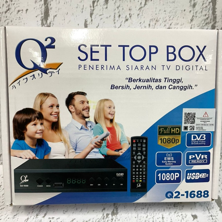 PENERIMA SIARAN TV DIGITAL SET TOP BOX  Q2 Q2-1688 FULL HD 1080P BERGARANSI RESMI