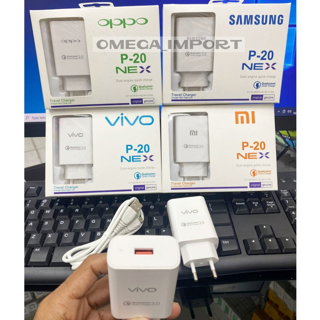 (OM) TC CHARGER P-20 NEX BRAND MICRO &amp; TIPE C BAGUS