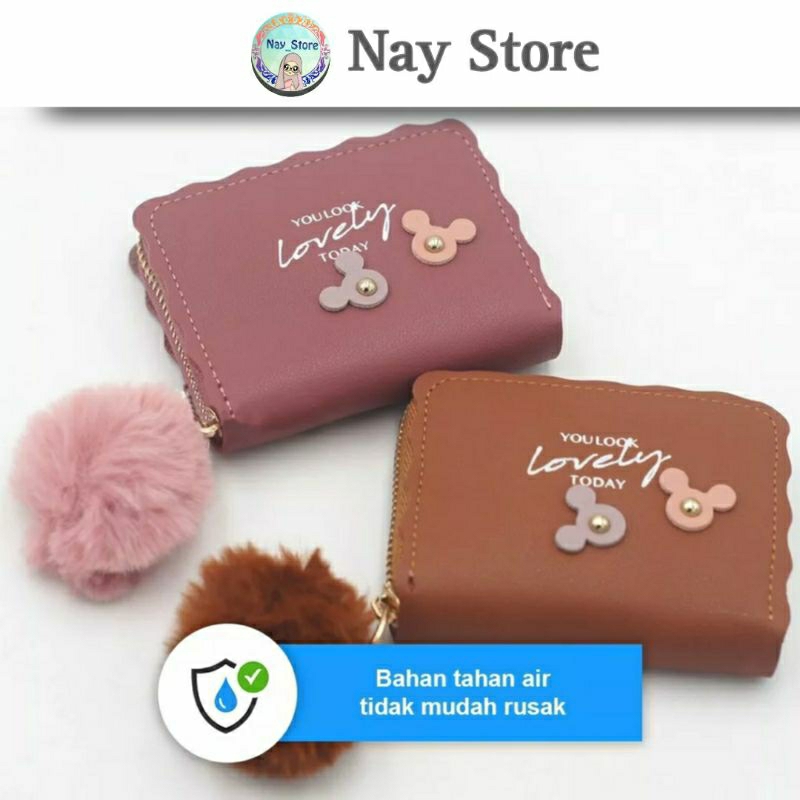 DOMPET WANITA + POM POM | DOMPET KOIN