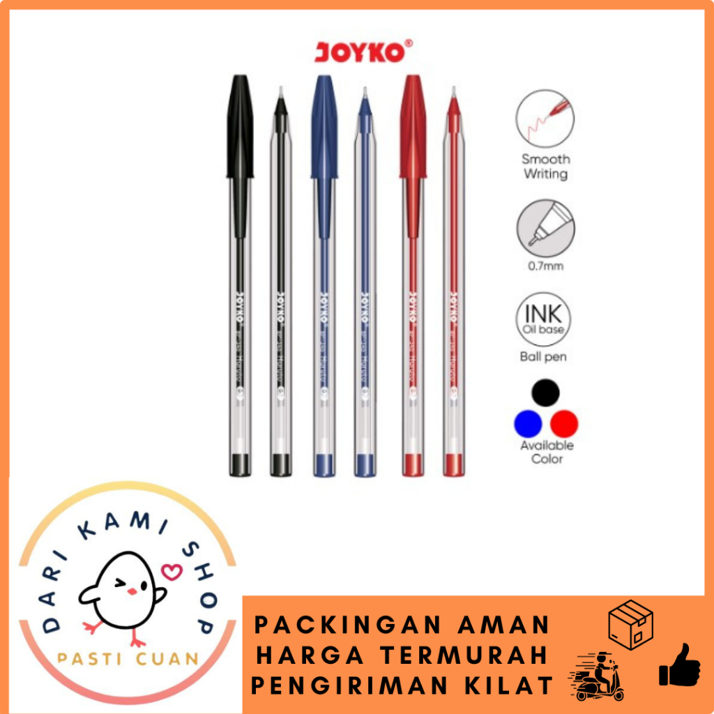 

JOYKO BALL PEN PULPEN PENA HARUTO BP-345 0.7mm / 1 BOX (12 PCS)
