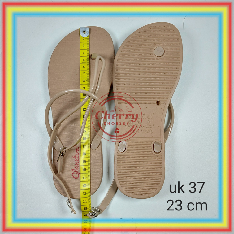 L1870-79 Sandal Jepit Cewek Tali Bulat Kecil Glanzton Sendal Jepit Wanita Glanzton