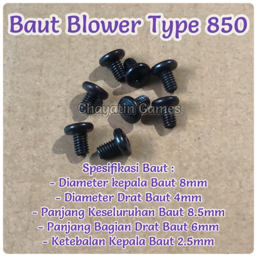 Baut Cober Body Blower 850 Harga Per 8pcs Baut