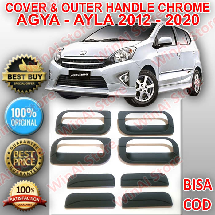 COVER/OUTER/RING HANDLE DOOF/BLACKMATTE AGYA-AYLA 2012-2020