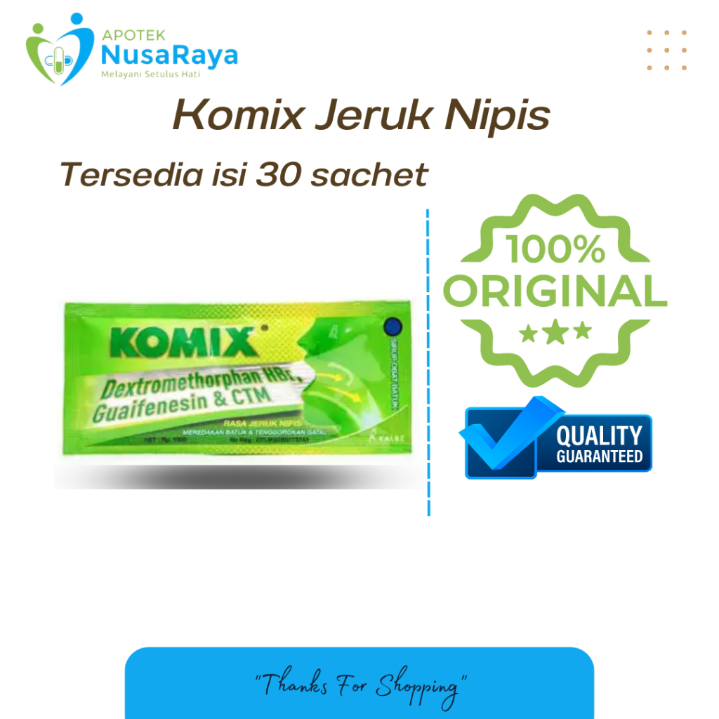 Komix Sachet Jeruk Nipi/Obat Batuk Berdahak
