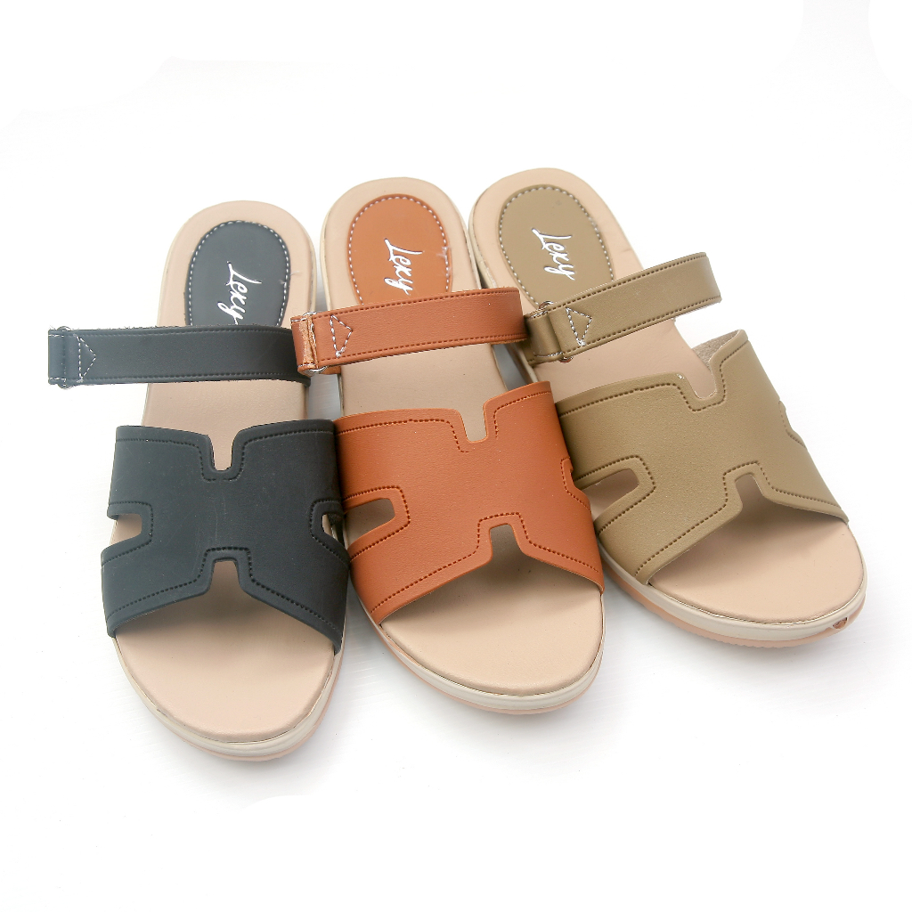 Lexy Herm Sandal Wanita Kokop Tali Slip On Slop Cewe