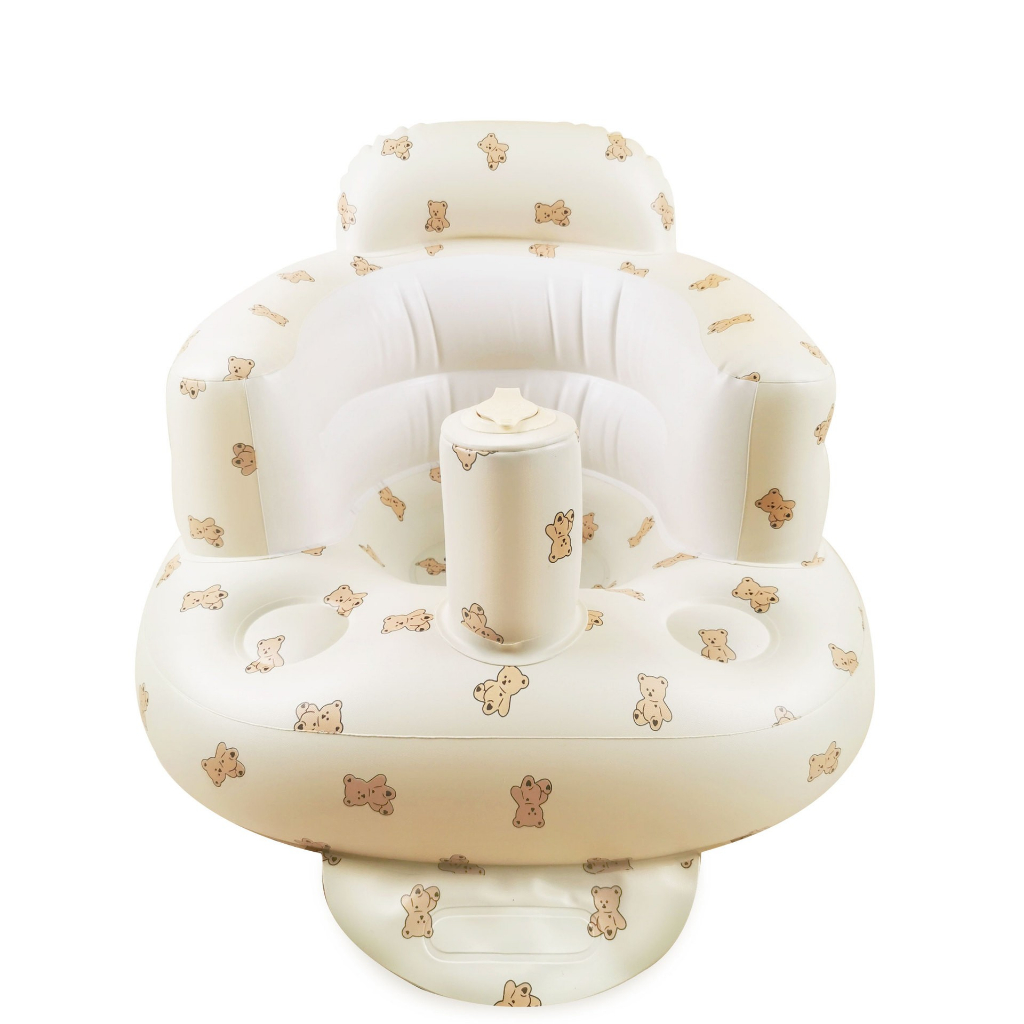 pola beruang Some Sofa Tiup Multifungsi Bahan Pvc Untuk Bayi Mandi Kursi Duduk Inflateable Babychair Belajar Duduk dan makan Bayi Kursi Sofa Tiup