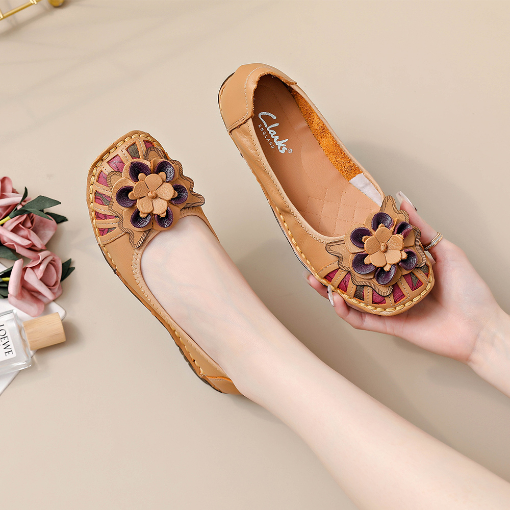 Clarks new Sepatu  pita woman clarks flat wanita kulit asli Sepatu Wanita melati