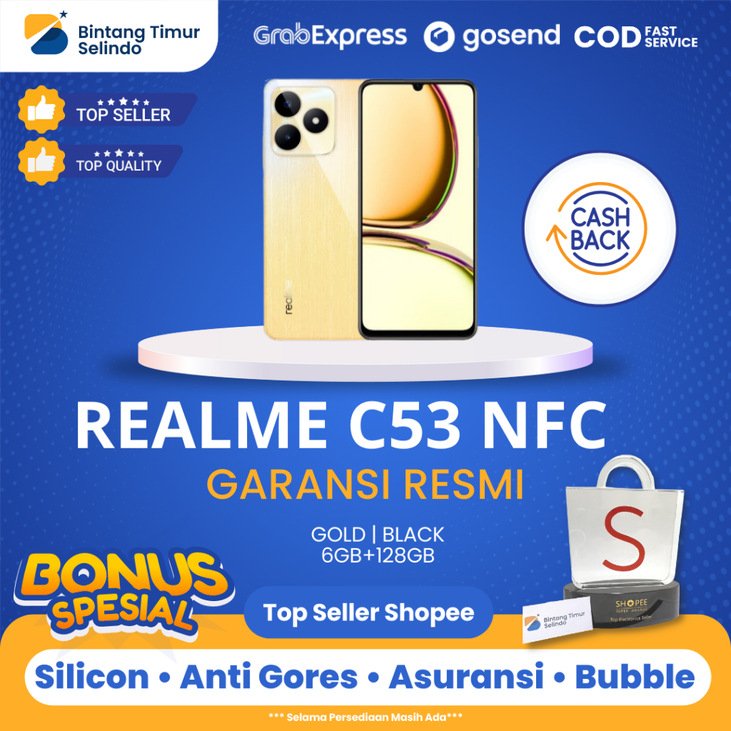 Realme C53 NFC 6GB+128GB Garansi Resmi 1 Tahun