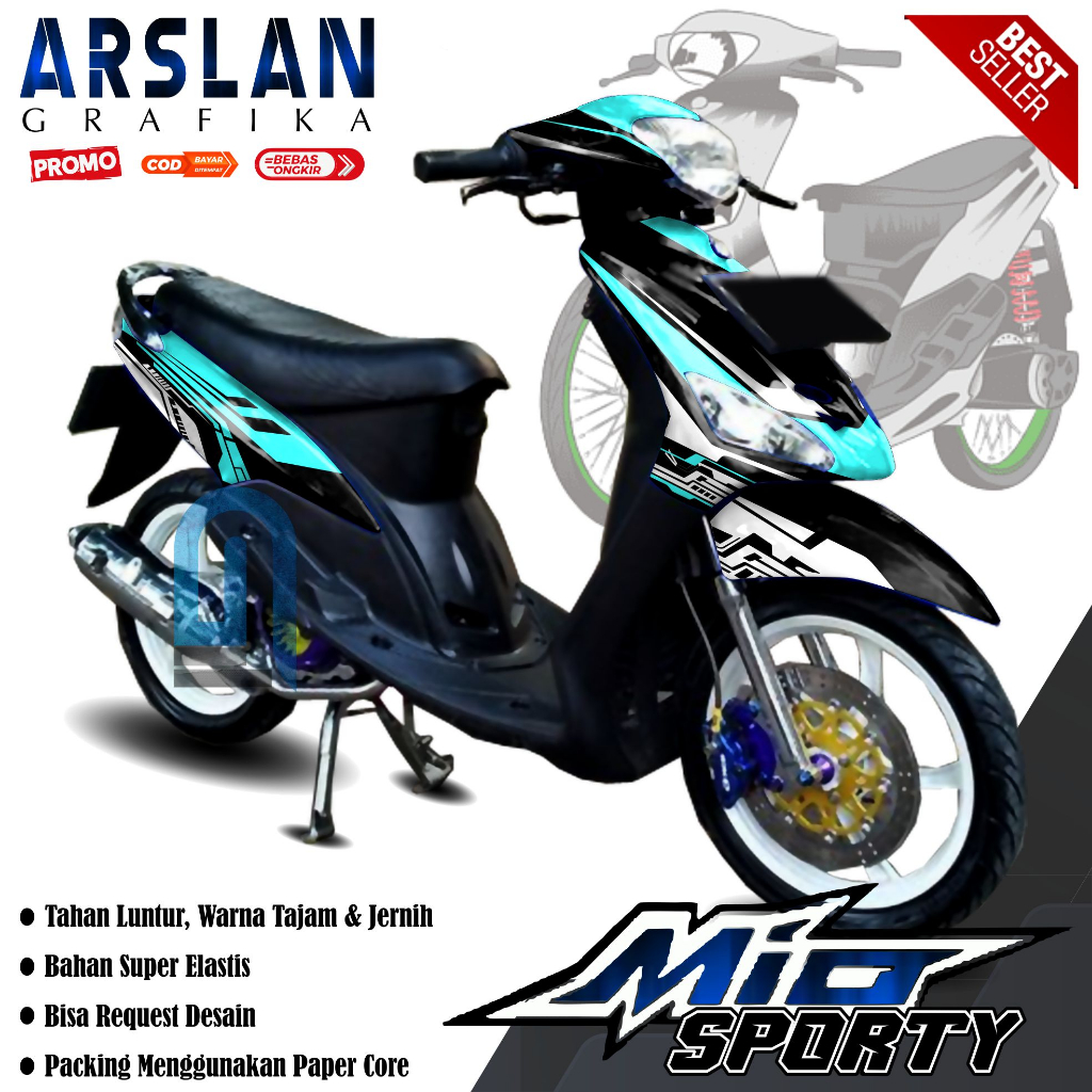 Decal MIo Sporty Full Body Stiker MIo Sporty Full Body Dekal MIo Sporty Full Body Variasi / Desain H