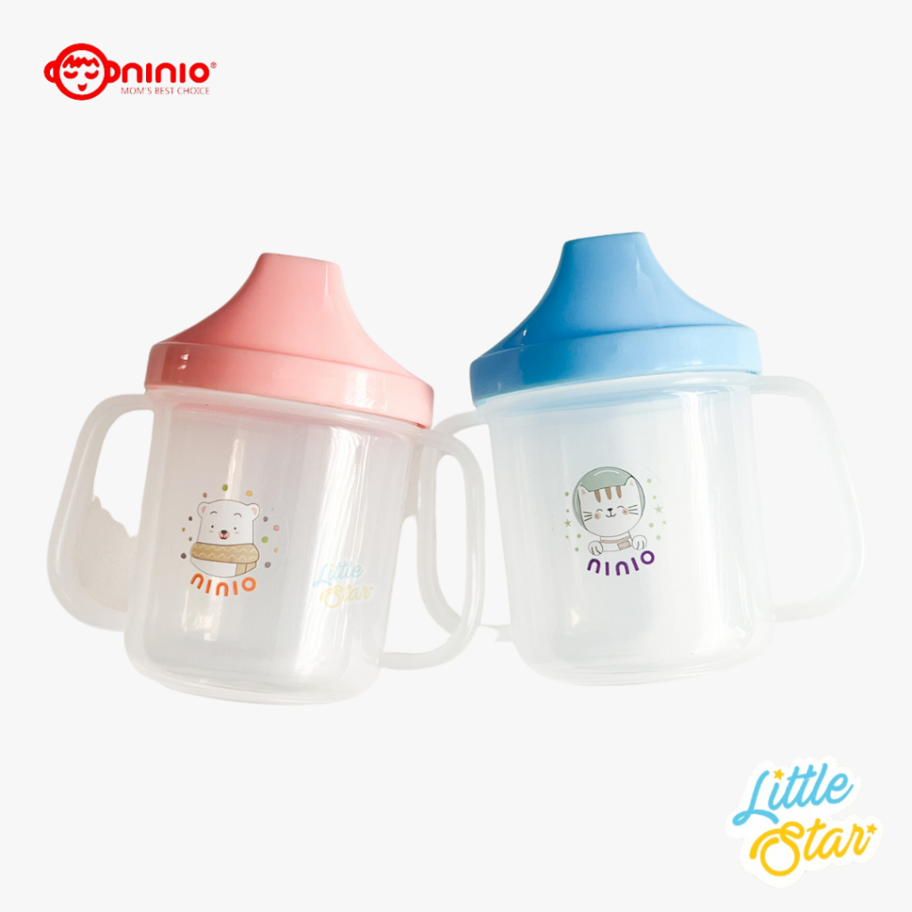 Ninio Botol Minum Bayi Gelas Anak Balita Training Cup Baby Sippy Cup 180 Ml