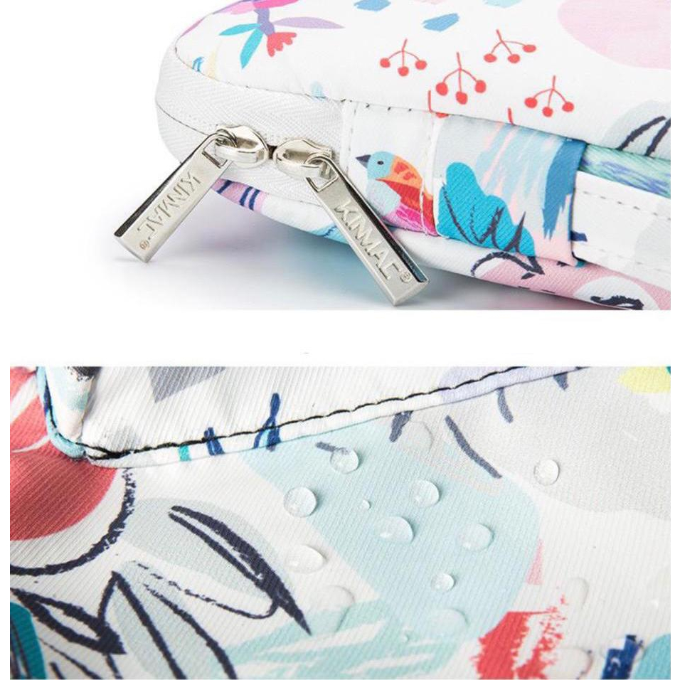 Tas Laptop Macbook KINMAC Handstrap flower motif Shockproof 13 14 15 16 inch