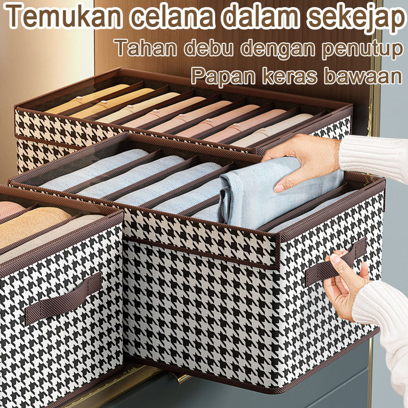 Kotak penyimpanan transparan dengan penutup/box besar penyimpanan/ kotak penyimpanan wardrobe/serbaguna keranjang serbaguna