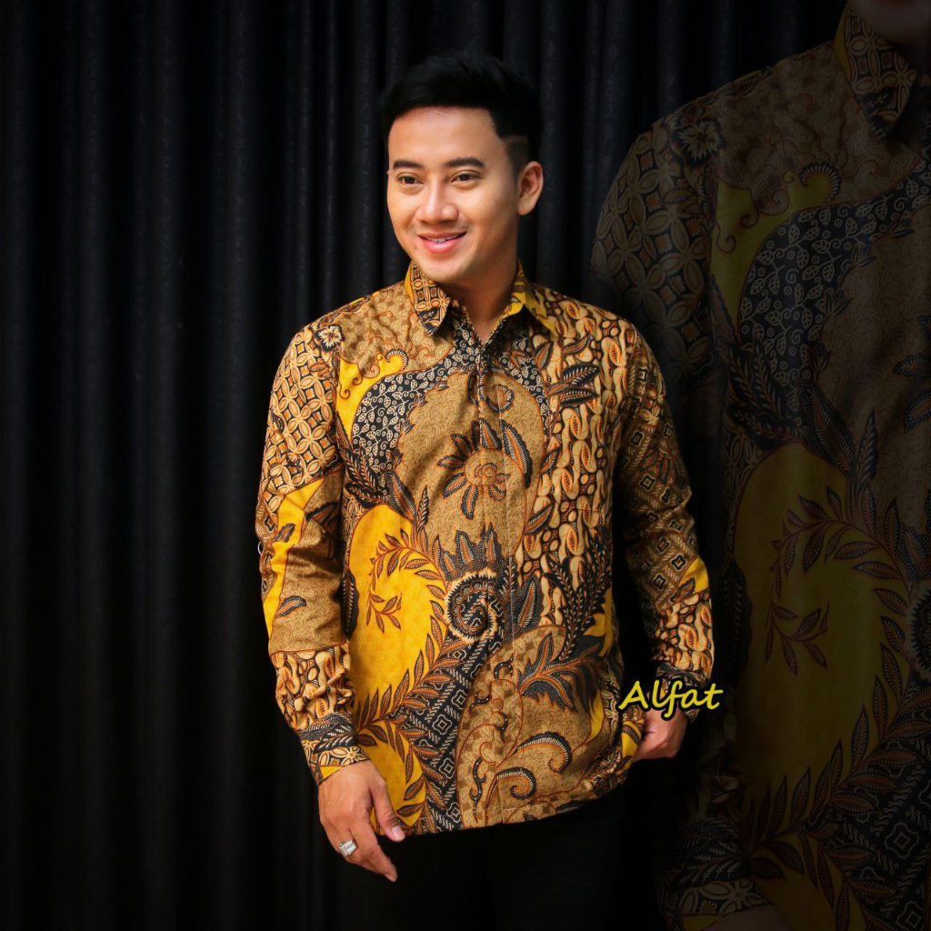 Baju Batik Pria Modern Lengan Panjang Premium Ukuran M L XL XXL Reguler