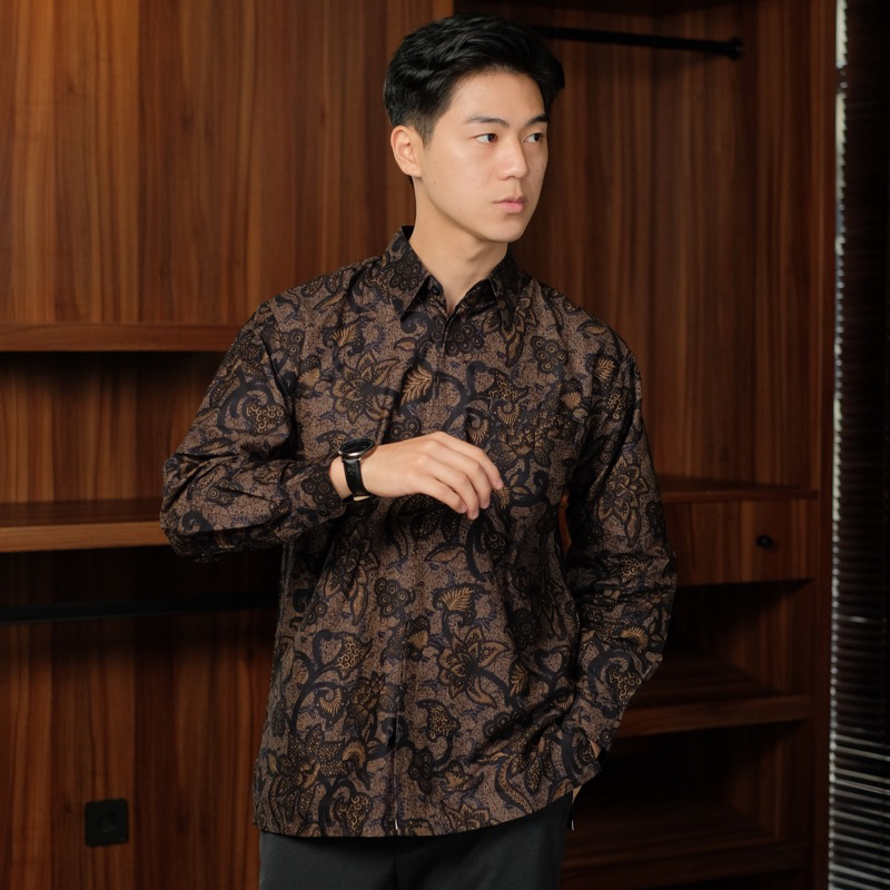 Batik Ayman - DWIJA | Baju Kemeja Batik Pria Katun Solo Halus Lengan Panjang Full Furing