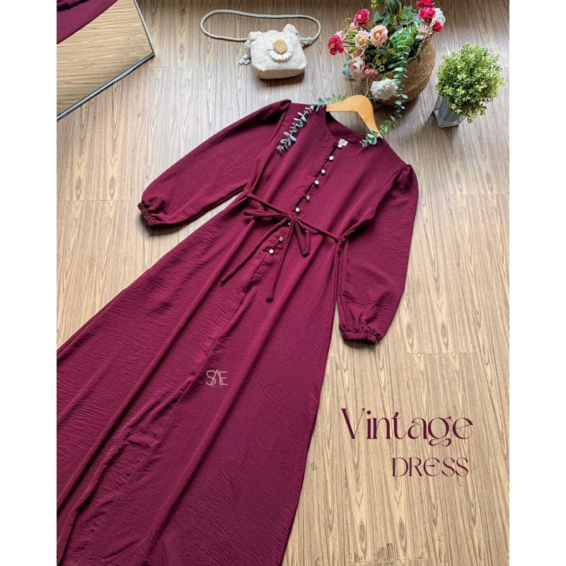 VINTAGE 1 DRESS CRINKLE AIRFLOW | BY SIMPLY OF AEGEA (SAE)