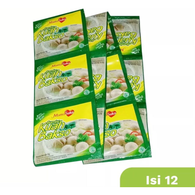 

Mamasuka Bumbu Kuah Bakso Renceng Isi 12 x 8 Gram