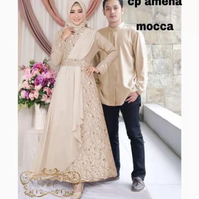 BO - SET COUPLE AMENA / SET COUPLE GAMIS / BAJU COUPLE / GAMIS COUPLE / COUPLE PESTA