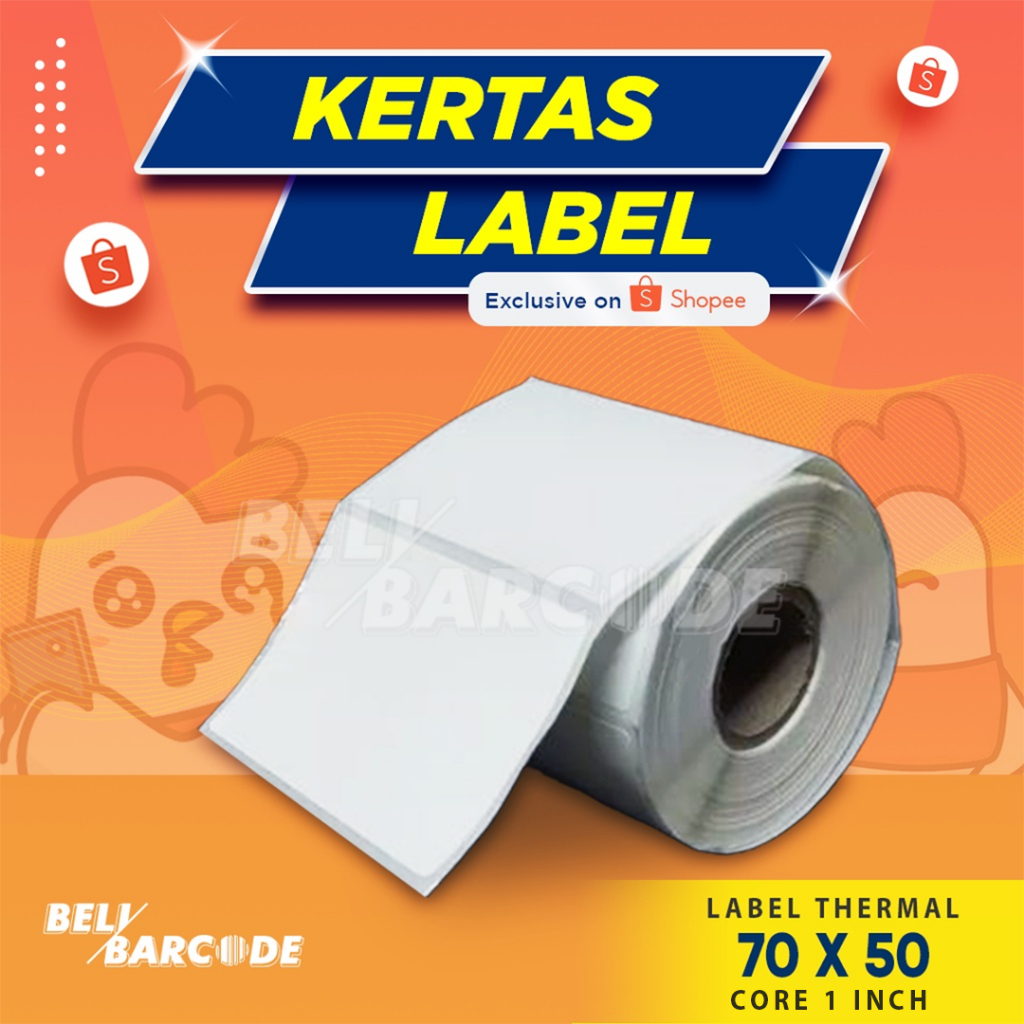 Label Thermal 70 x 50 / 70x50 mm / 70x50mm 1 Line 1000pcs Resi