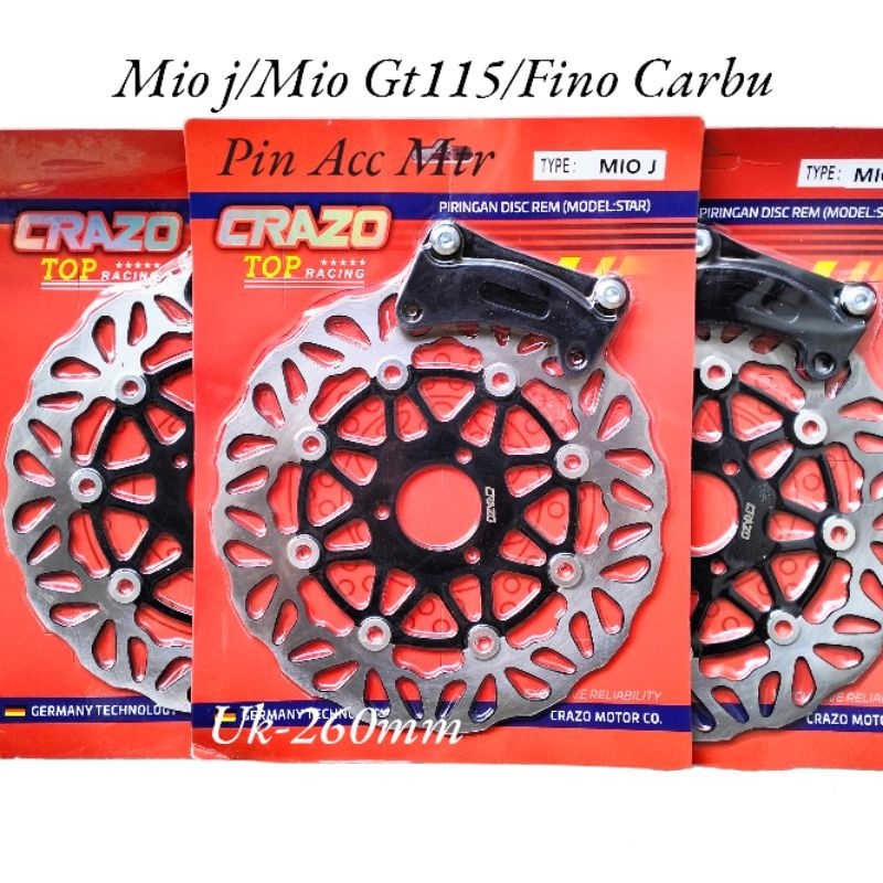 Piringan Disc Cakram New Model PSM Hitam 260mm Mio M3 New / Mio GT 125 New/Mio Z New/Mio Gear New/Fino 125 New/(Pnp)