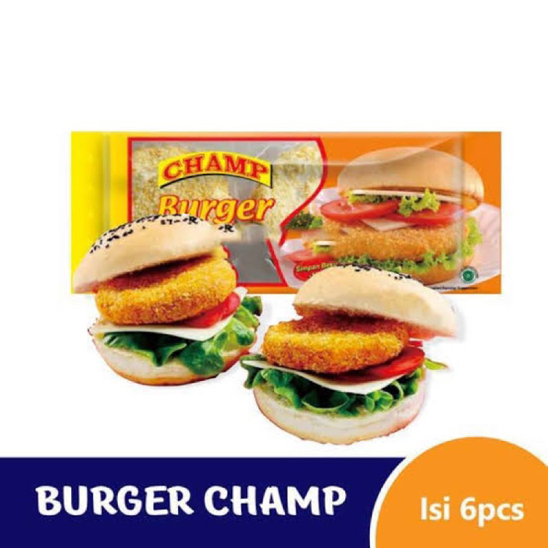 

Champ burger ayam isi 6 315gr