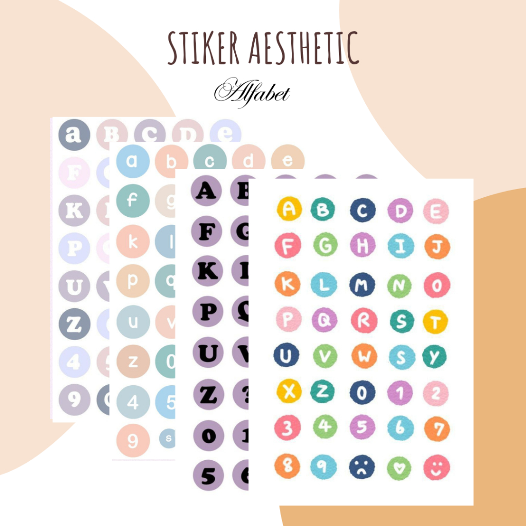 

[BUY 10 FREE 1] STIKER ALFABET PACK AESTHETIC ANTI AIR GLOSY PREMIUM 135 GSM