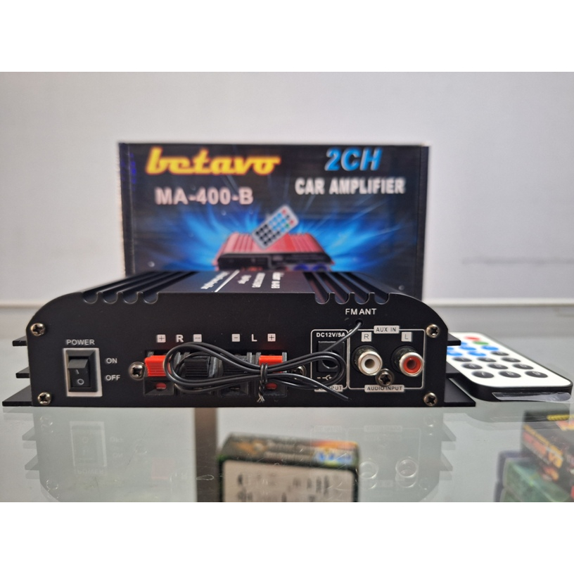 Power Ampli Mobil Usb Mp3, Input,BLUETOOTH, Radio BETAVO 2CH MA400B
